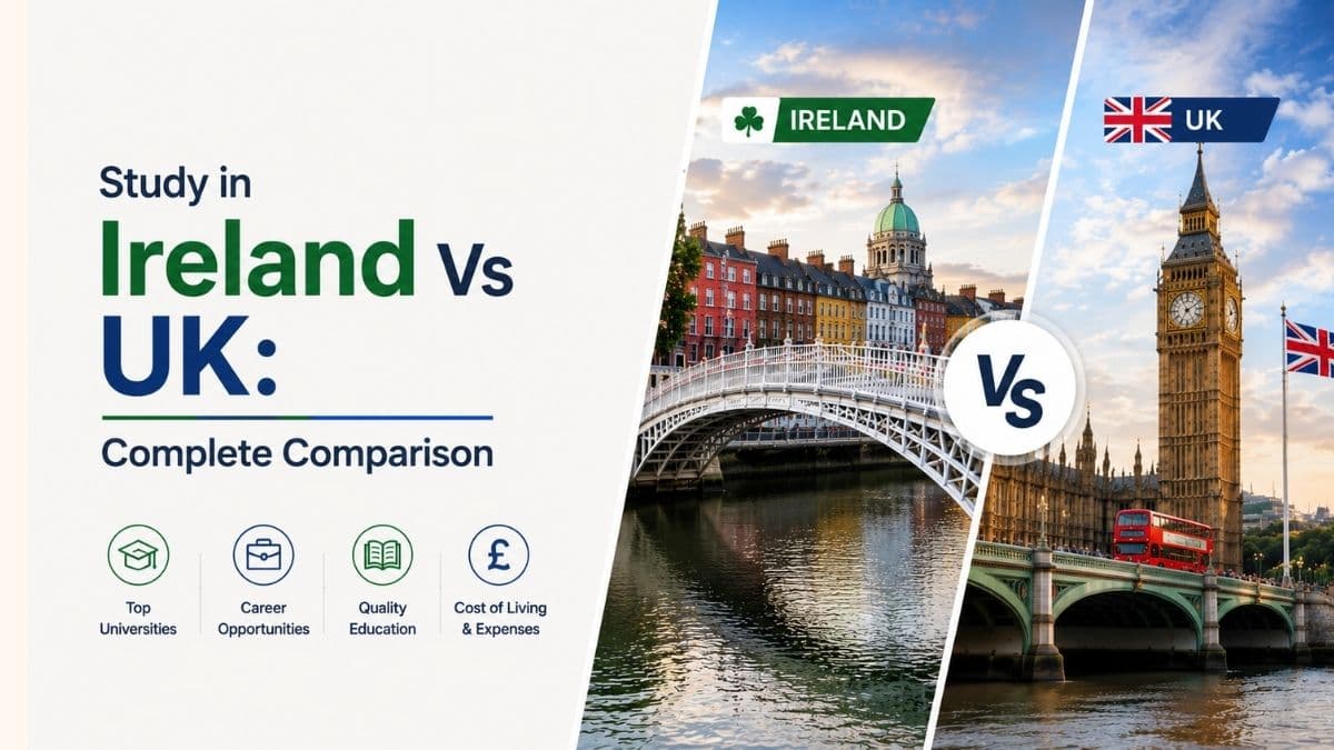 Study in Ireland Vs UK 2026: Complete Comparison