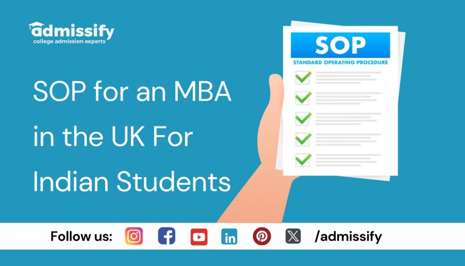 SOP for an MBA in the UK