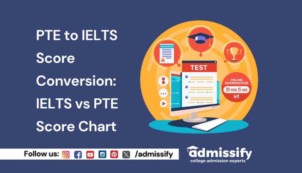 PTE to IELTS Score Conversion: IELTS vs PTE Score Chart | Admissify